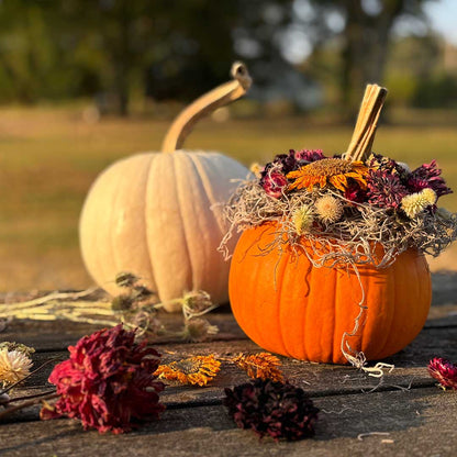 Dried Flower Pumpkin Centerpiece Workshop