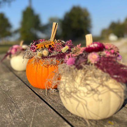 Dried Flower Pumpkin Centerpiece Workshop