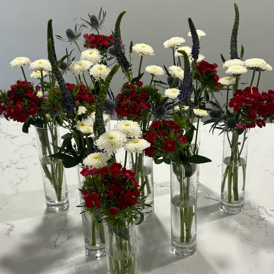 Weekly Bud Vase Subscription - Fresh Flowers for Your Restaurant - 12 Weeks